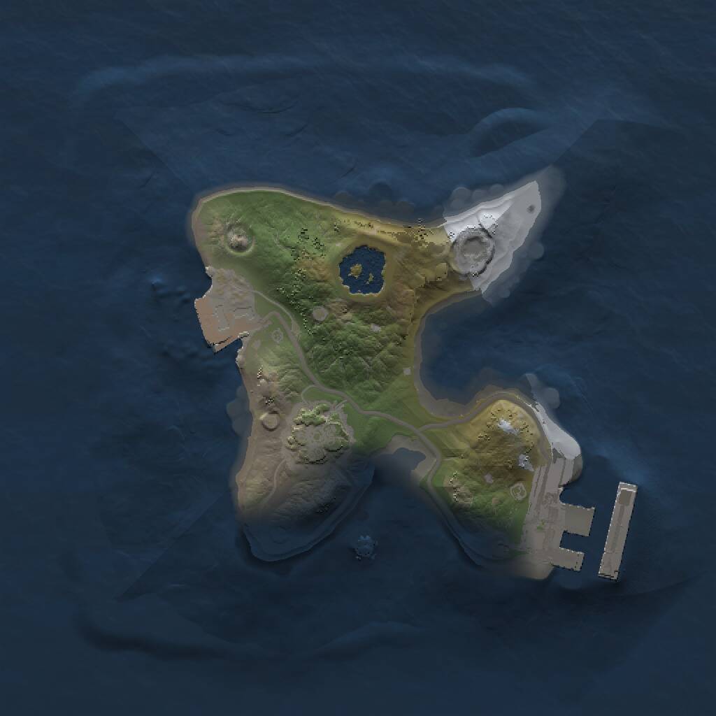 Rust Map: Procedural Map, Size: 1500, Seed: 1328385623, 3 Monuments
