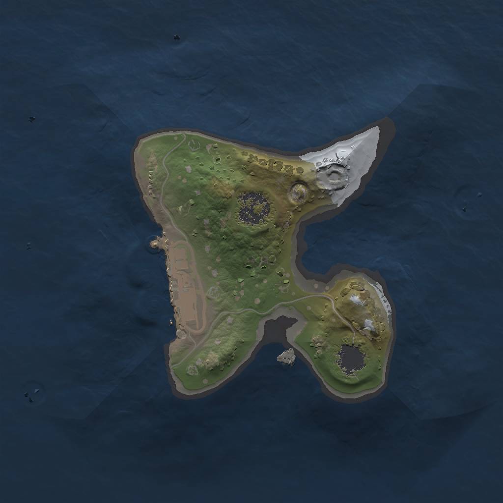 Rust Map: Procedural Map, Size: 1500, Seed: 1328385623, 5 Monuments