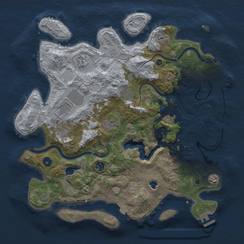 Rust Map: Procedural Map, Size: 4000, Seed: 560, 15 Monuments