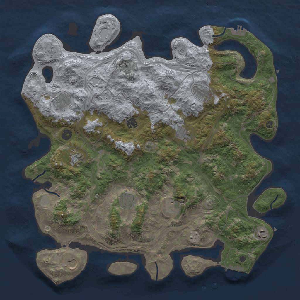 Rust Map: Procedural Map, Size: 4253, Seed: 15, 19 Monuments