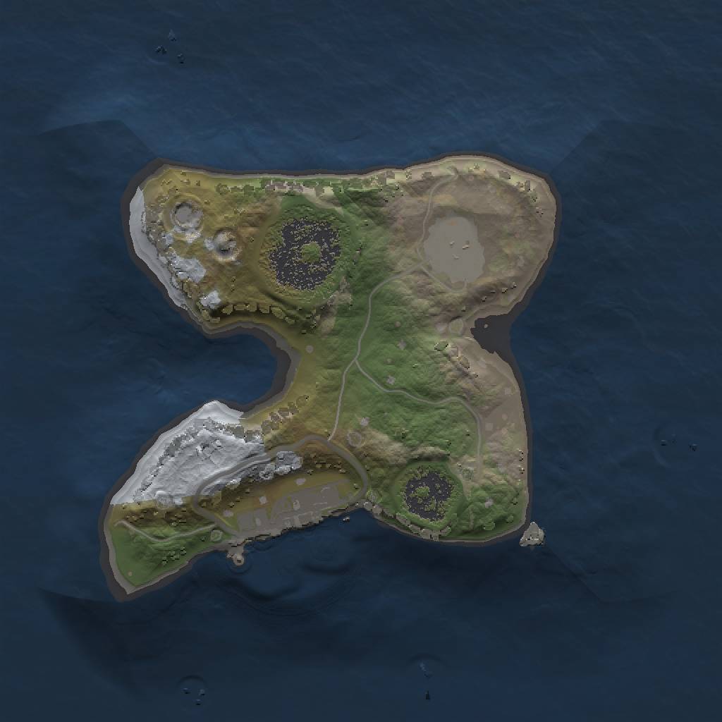 Rust Map: Procedural Map, Size: 1500, Seed: 6485, 5 Monuments