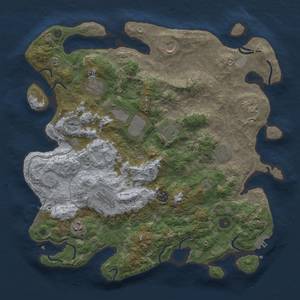 Thumbnail Rust Map: Procedural Map, Size: 4000, Seed: 6548651, 19 Monuments