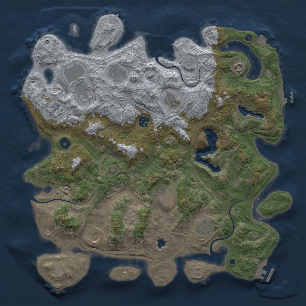 Rust Map: Procedural Map, Size: 4256, Seed: 15, 16 Monuments