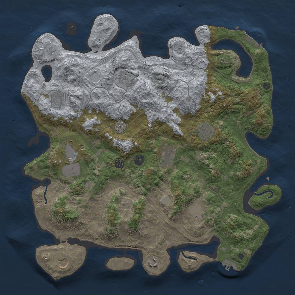 Rust Map: Procedural Map, Size: 4257, Seed: 15, 19 Monuments