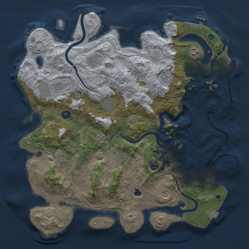 Rust Map: Procedural Map, Size: 4258, Seed: 15, 16 Monuments