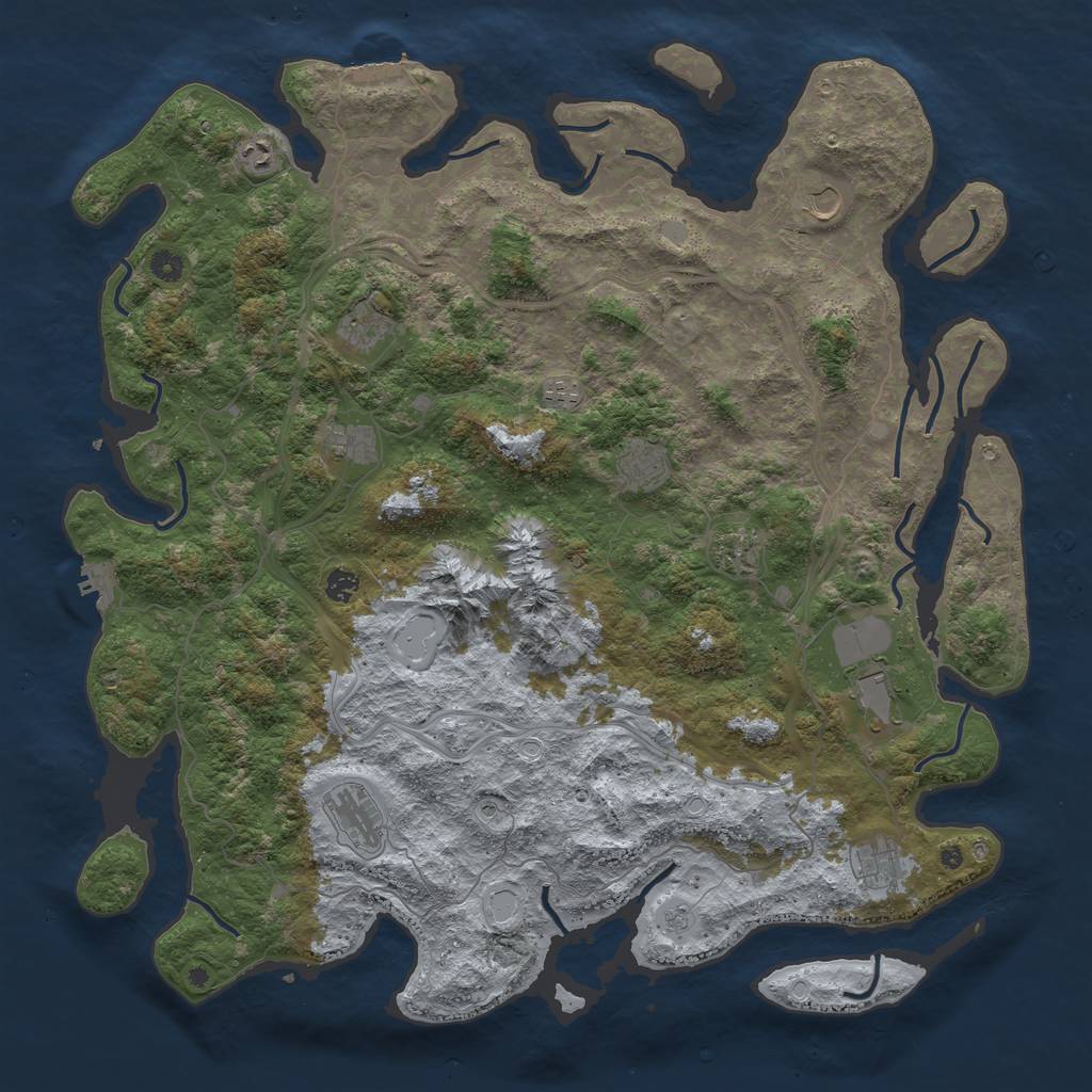 Rust Map: Procedural Map, Size: 5000, Seed: 359026378, 20 Monuments