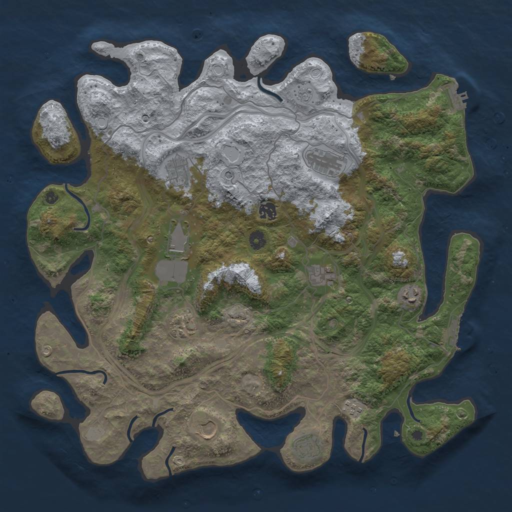 Rust Map: Procedural Map, Size: 4250, Seed: 15578, 19 Monuments