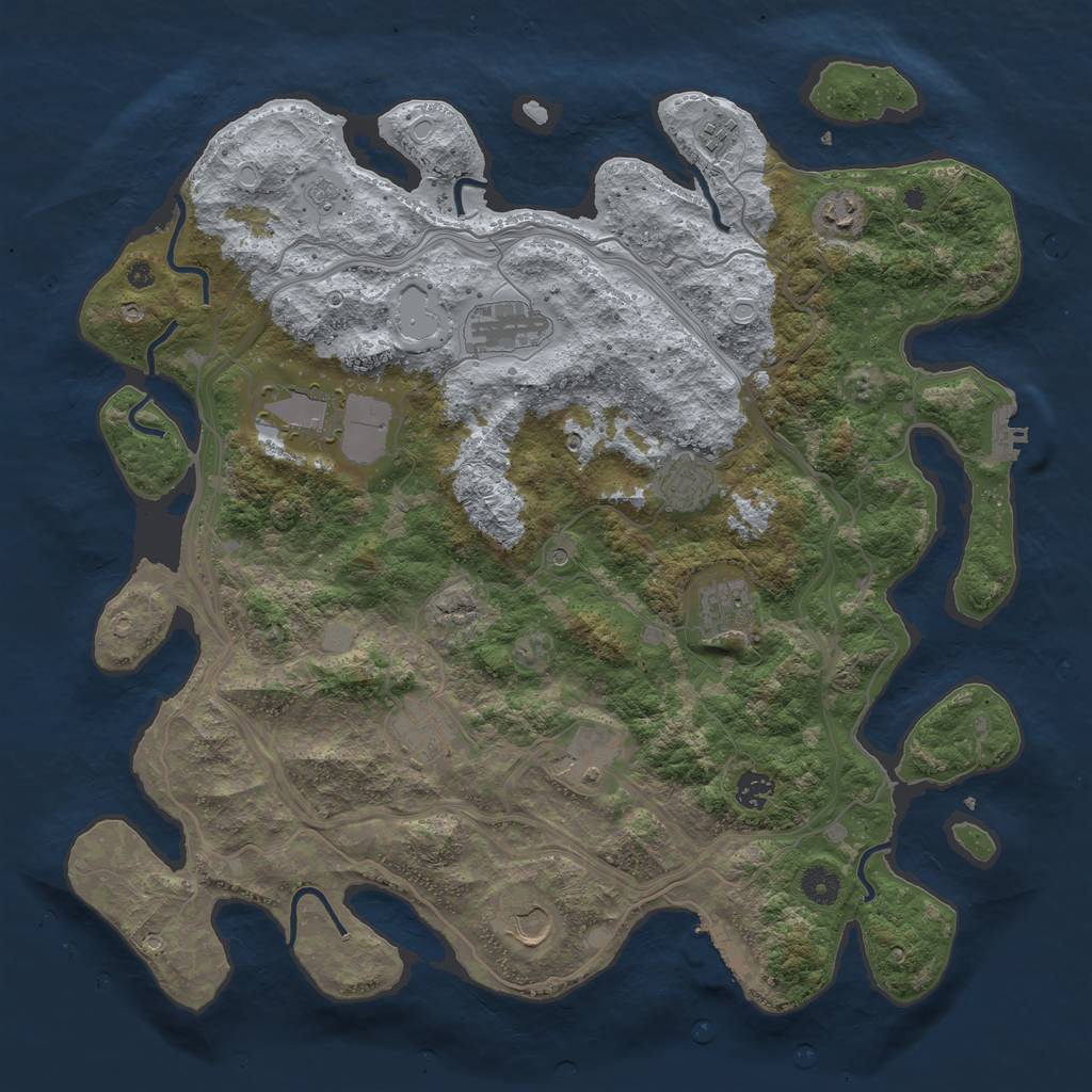 Rust Map: Procedural Map, Size: 4250, Seed: 7529, 19 Monuments