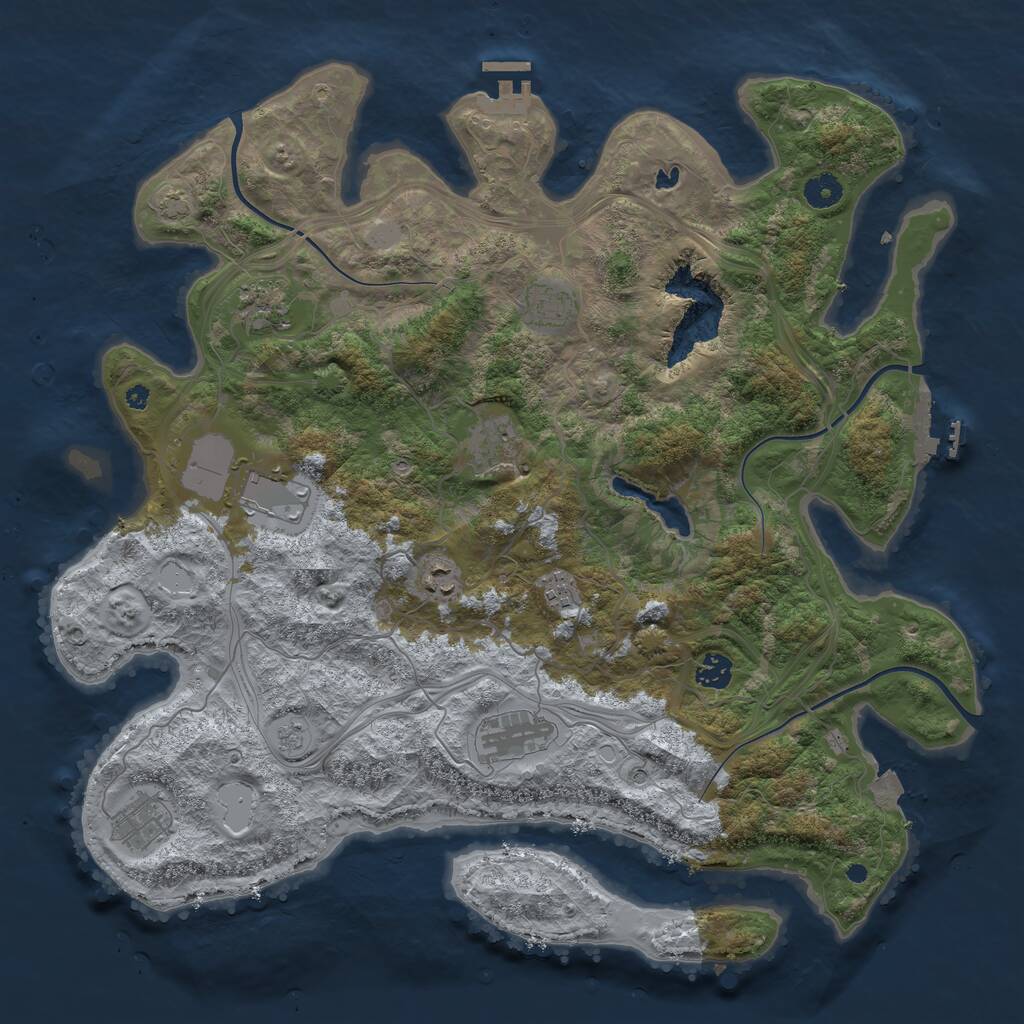 Rust Map: Procedural Map, Size: 4250, Seed: 309907053, 15 Monuments