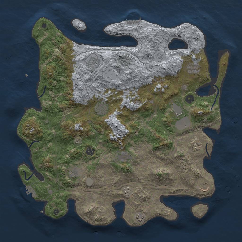 Rust Map: Procedural Map, Size: 4250, Seed: 1499914732, 20 Monuments