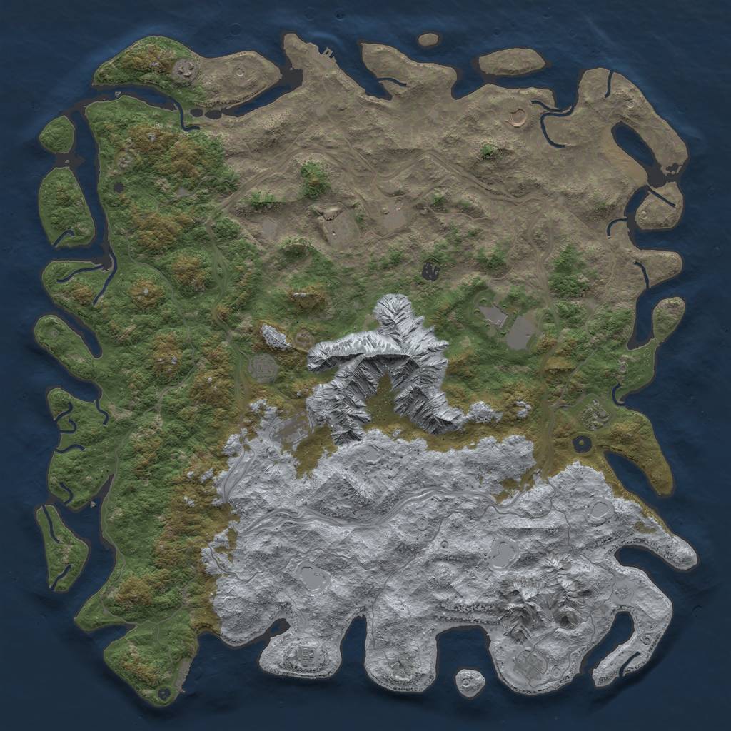 Rust Map: Procedural Map, Size: 6000, Seed: 789441562, 20 Monuments