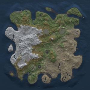 Thumbnail Rust Map: Procedural Map, Size: 3800, Seed: 91, 18 Monuments