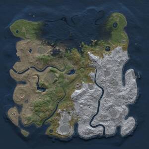 Thumbnail Rust Map: Procedural Map, Size: 4250, Seed: 574940671, 16 Monuments