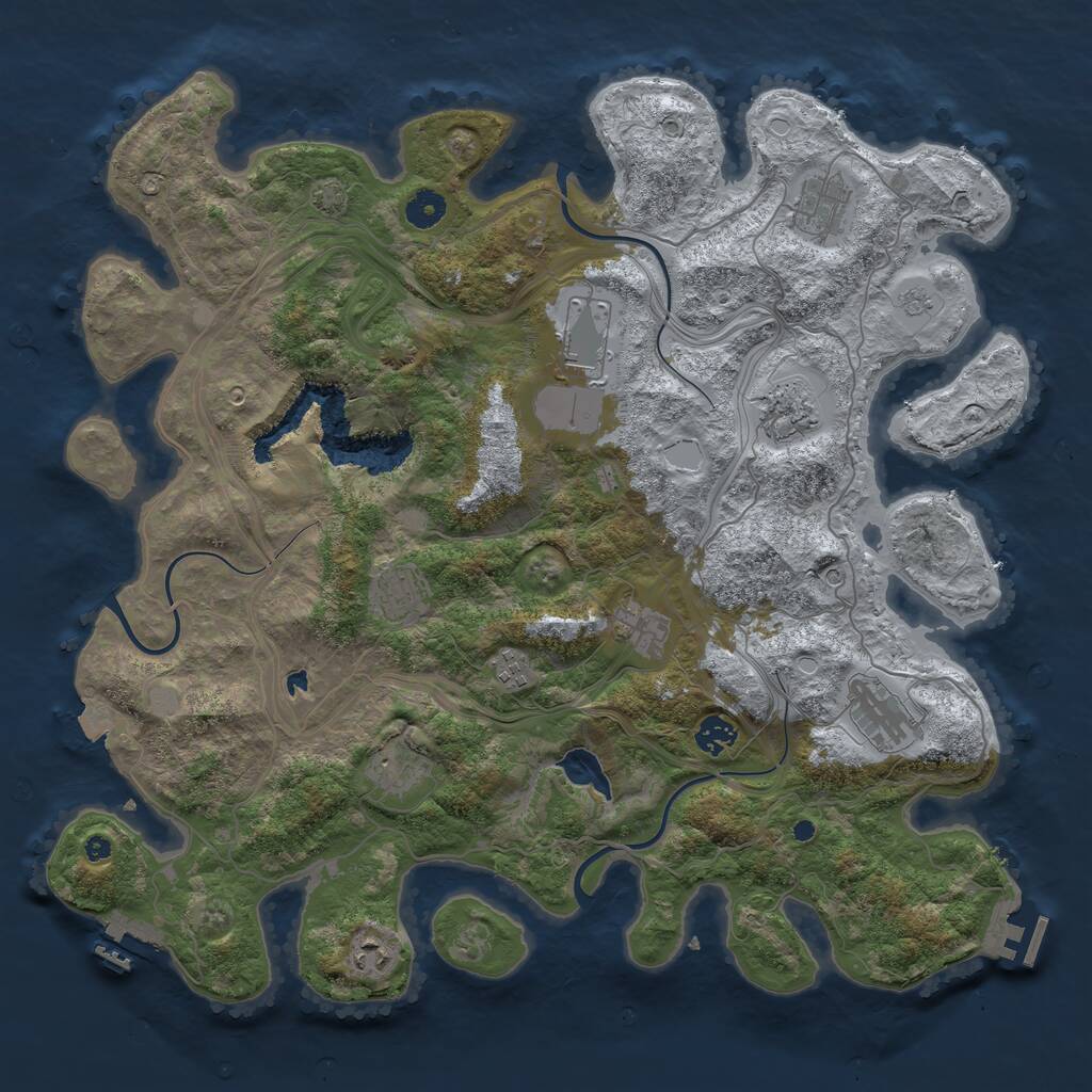 Rust Map: Procedural Map, Size: 4250, Seed: 1724622096, 16 Monuments