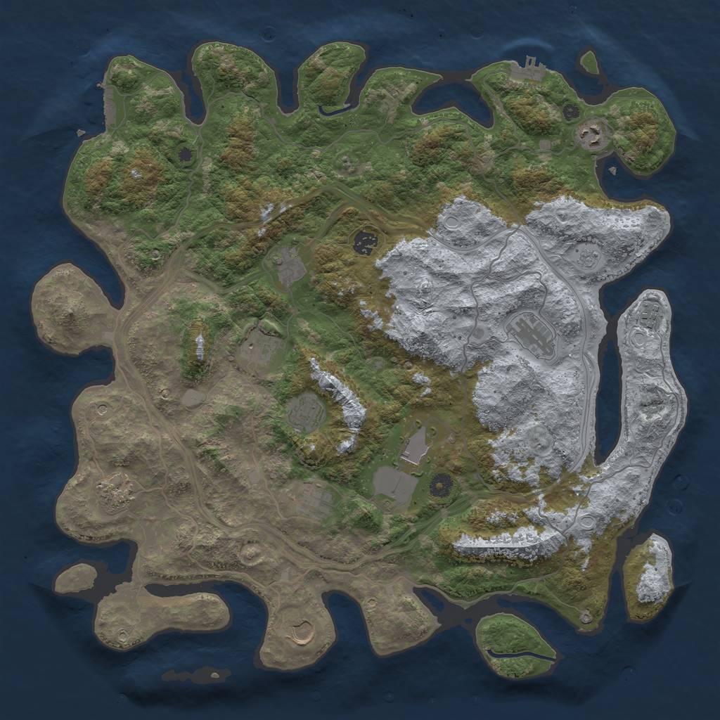 Rust Map: Procedural Map, Size: 4500, Seed: 934000816, 20 Monuments