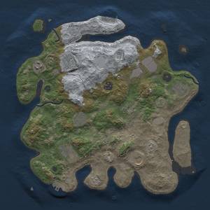 Thumbnail Rust Map: Procedural Map, Size: 3500, Seed: 763205394, 19 Monuments