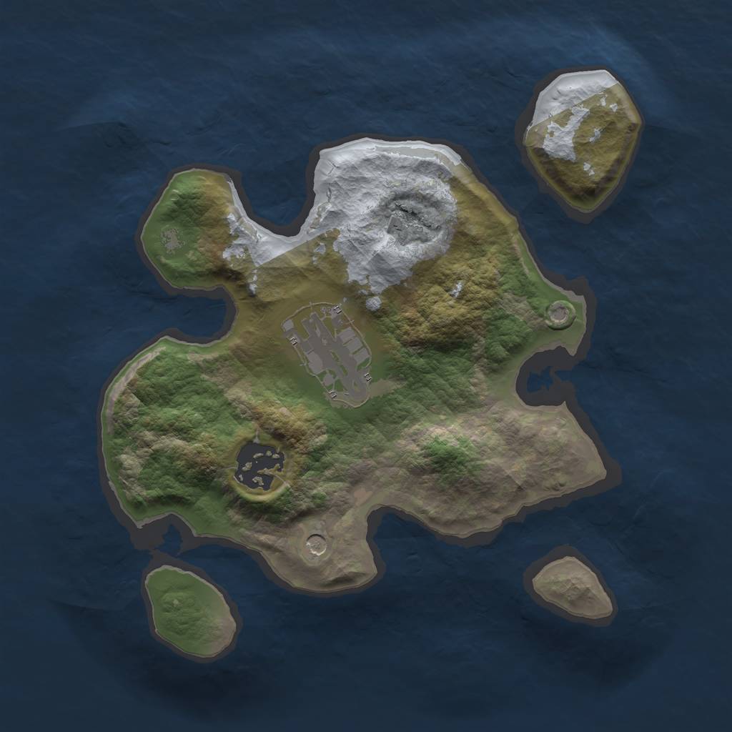 Rust Map: Barren, Size: 2250, Seed: 56788945, 5 Monuments