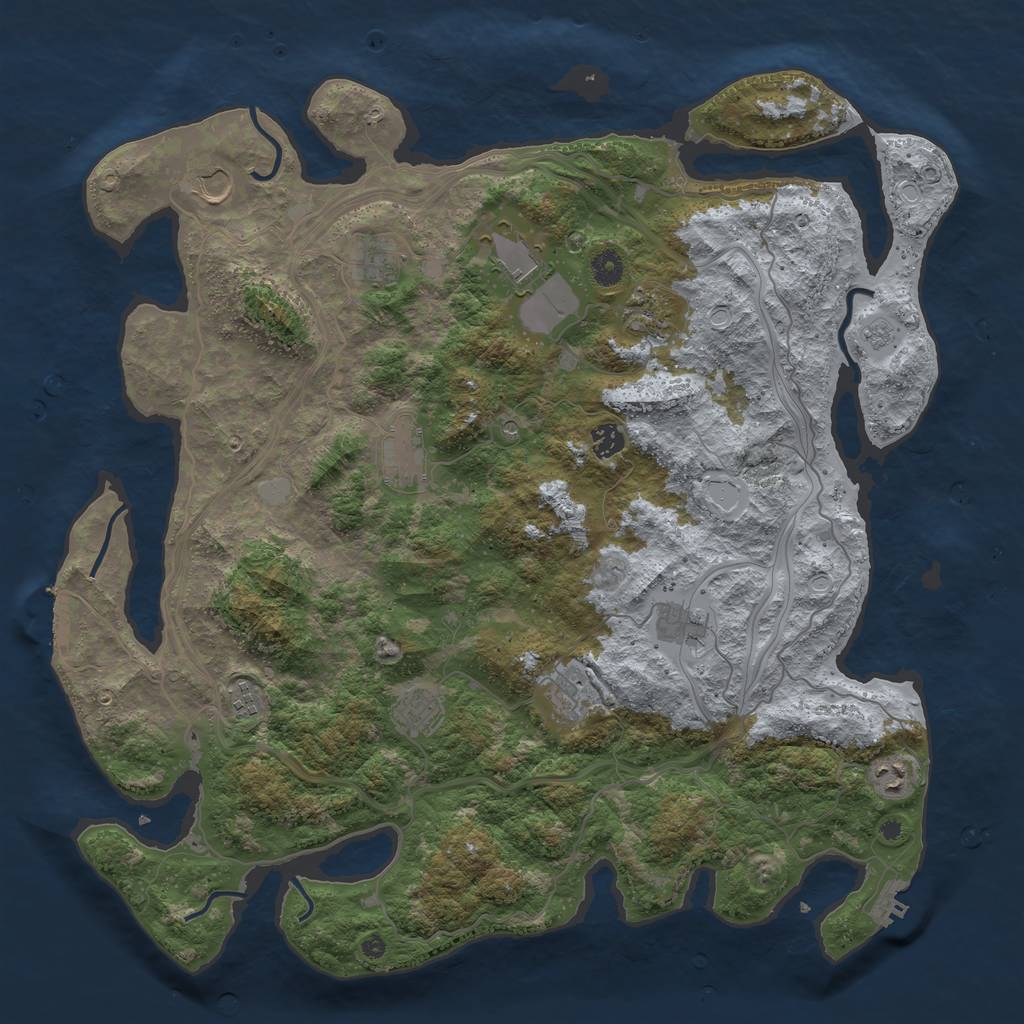 Rust Map: Procedural Map, Size: 4500, Seed: 67831, 20 Monuments