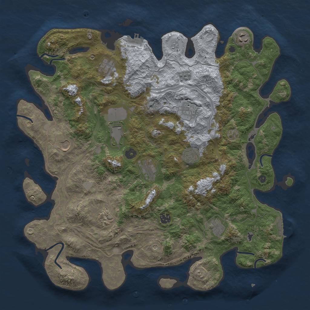 Rust Map: Procedural Map, Size: 4250, Seed: 22655815, 20 Monuments