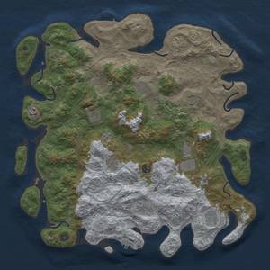 Thumbnail Rust Map: Procedural Map, Size: 4500, Seed: 162157051, 20 Monuments