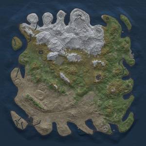 Thumbnail Rust Map: Procedural Map, Size: 4500, Seed: 42349, 17 Monuments