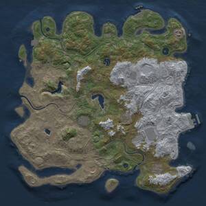 Thumbnail Rust Map: Procedural Map, Size: 4250, Seed: 840028200, 15 Monuments