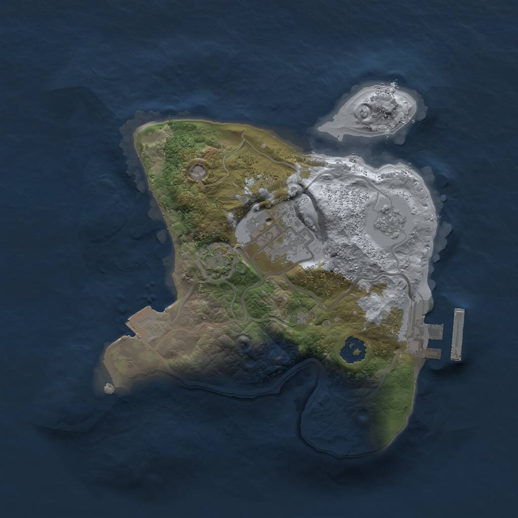 Rust Map: Procedural Map, Size: 2000, Seed: 1962788610, 5 Monuments