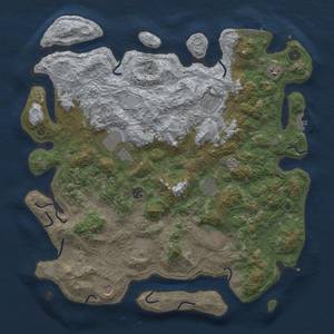 Thumbnail Rust Map: Procedural Map, Size: 4500, Seed: 587593628, 18 Monuments
