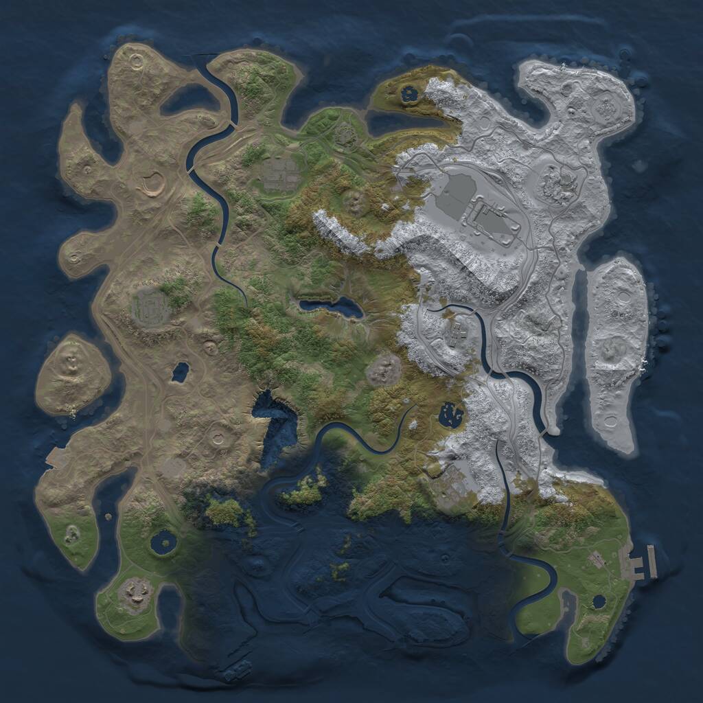 Rust Map: Procedural Map, Size: 4250, Seed: 1064607447, 15 Monuments