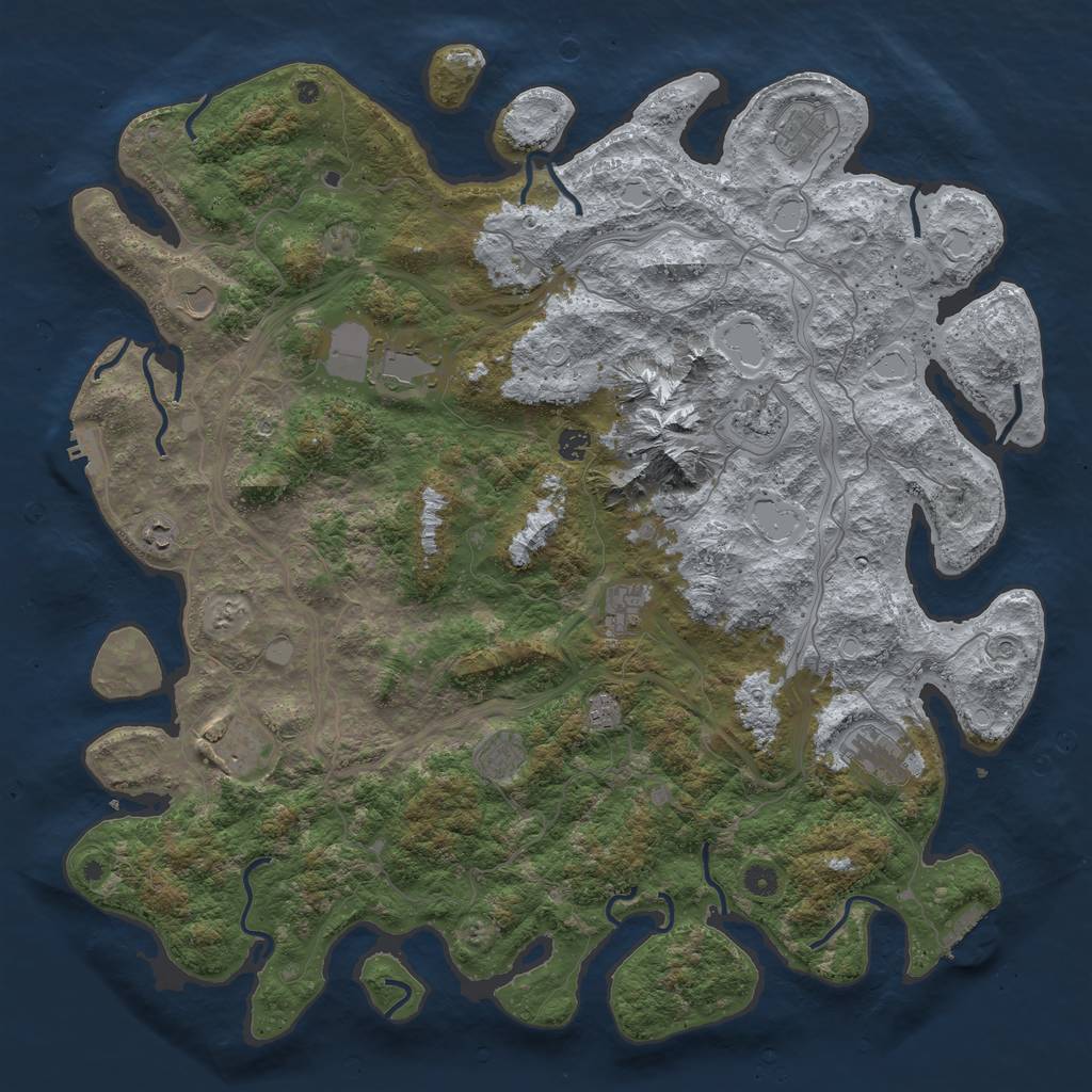 Rust Map: Procedural Map, Size: 5000, Seed: 2020069176, 20 Monuments