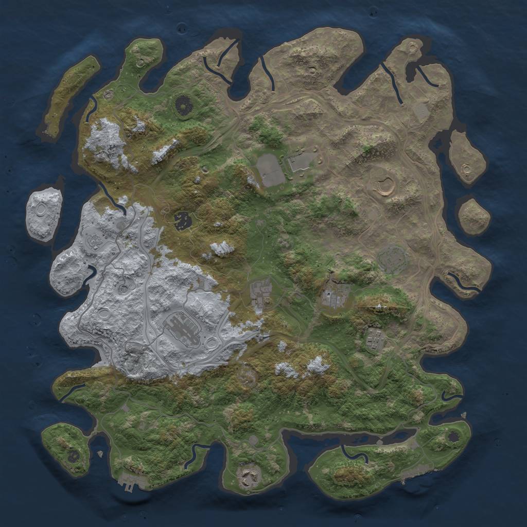 Rust Map: Procedural Map, Size: 4250, Seed: 202200902, 18 Monuments
