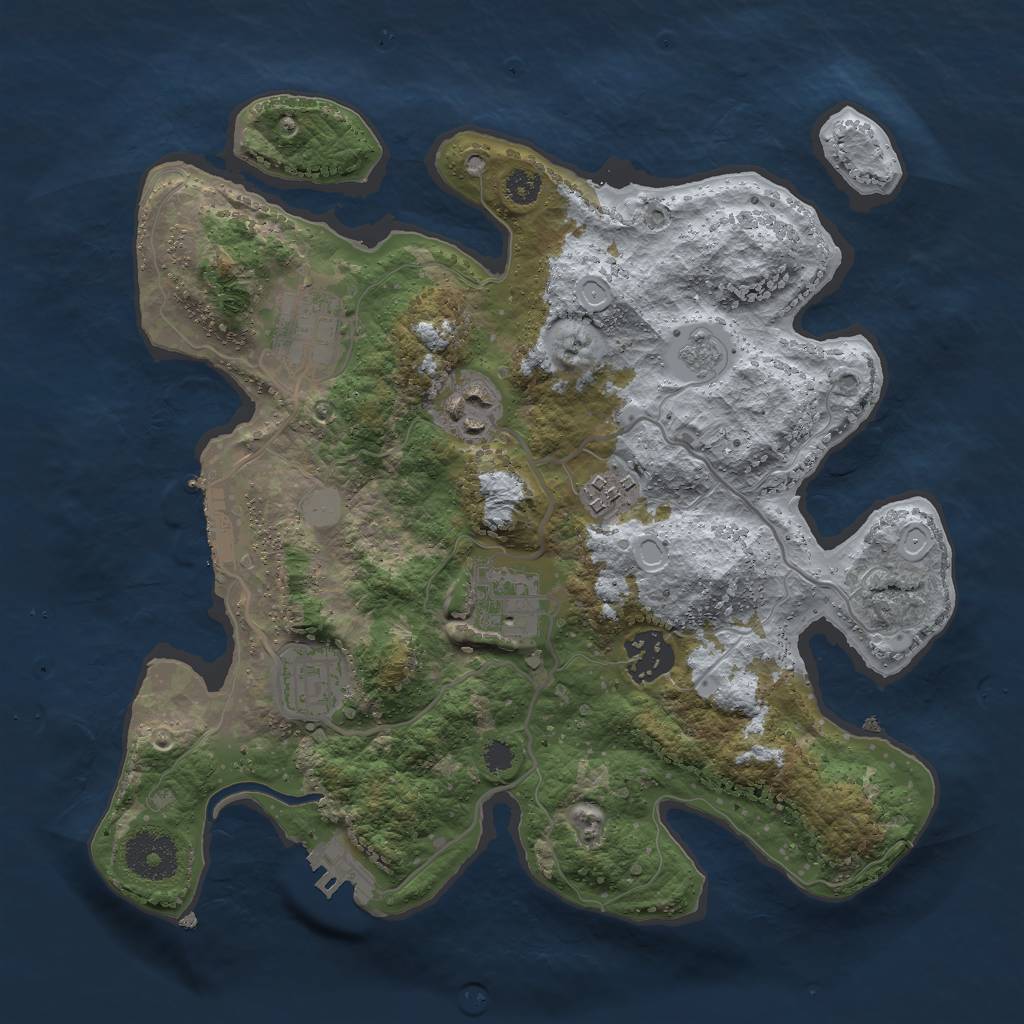 Rust Map: Procedural Map, Size: 3000, Seed: 112542602, 14 Monuments