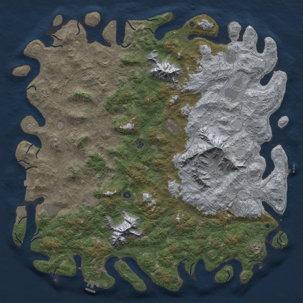 Rust Map: Procedural Map, Size: 6000, Seed: 22812179, 17 Monuments