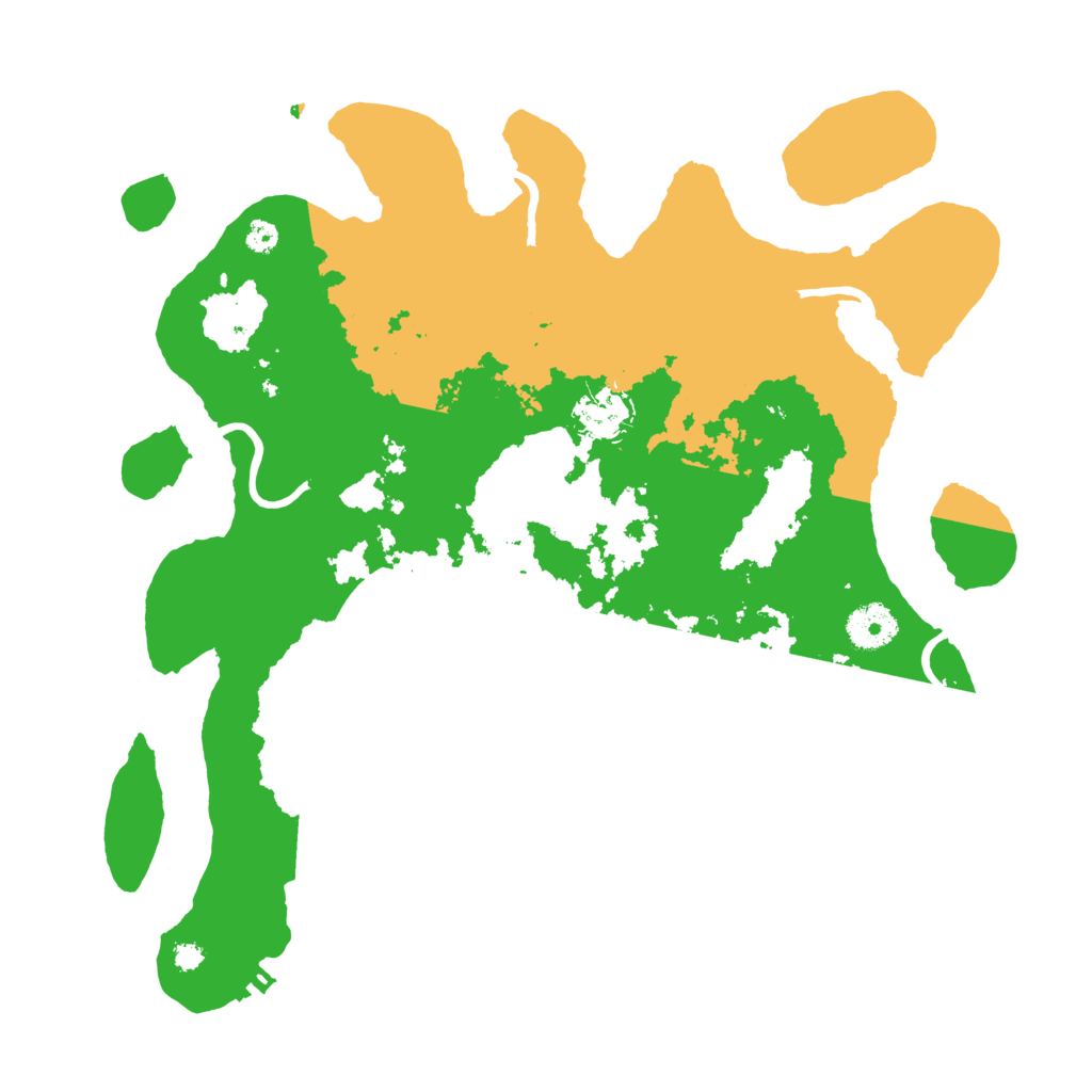 Biome Rust Map: Procedural Map, Size: 3500, Seed: 25168