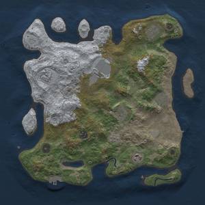 Thumbnail Rust Map: Procedural Map, Size: 3500, Seed: 417849234, 17 Monuments