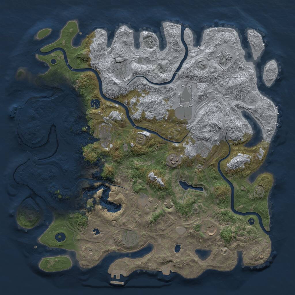 Rust Map: Procedural Map, Size: 4500, Seed: 98320, 17 Monuments