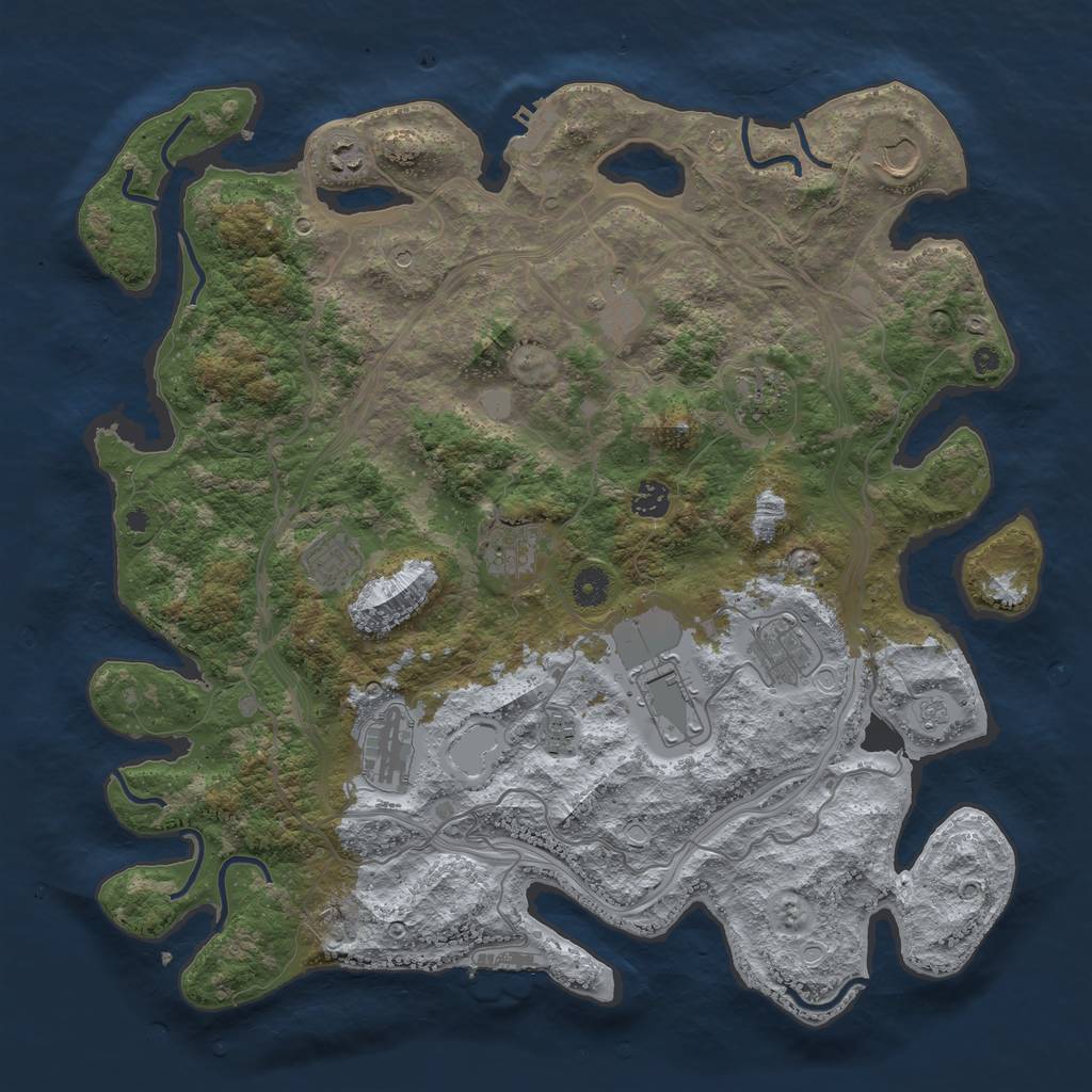 Rust Map: Procedural Map, Size: 4250, Seed: 76238835, 20 Monuments