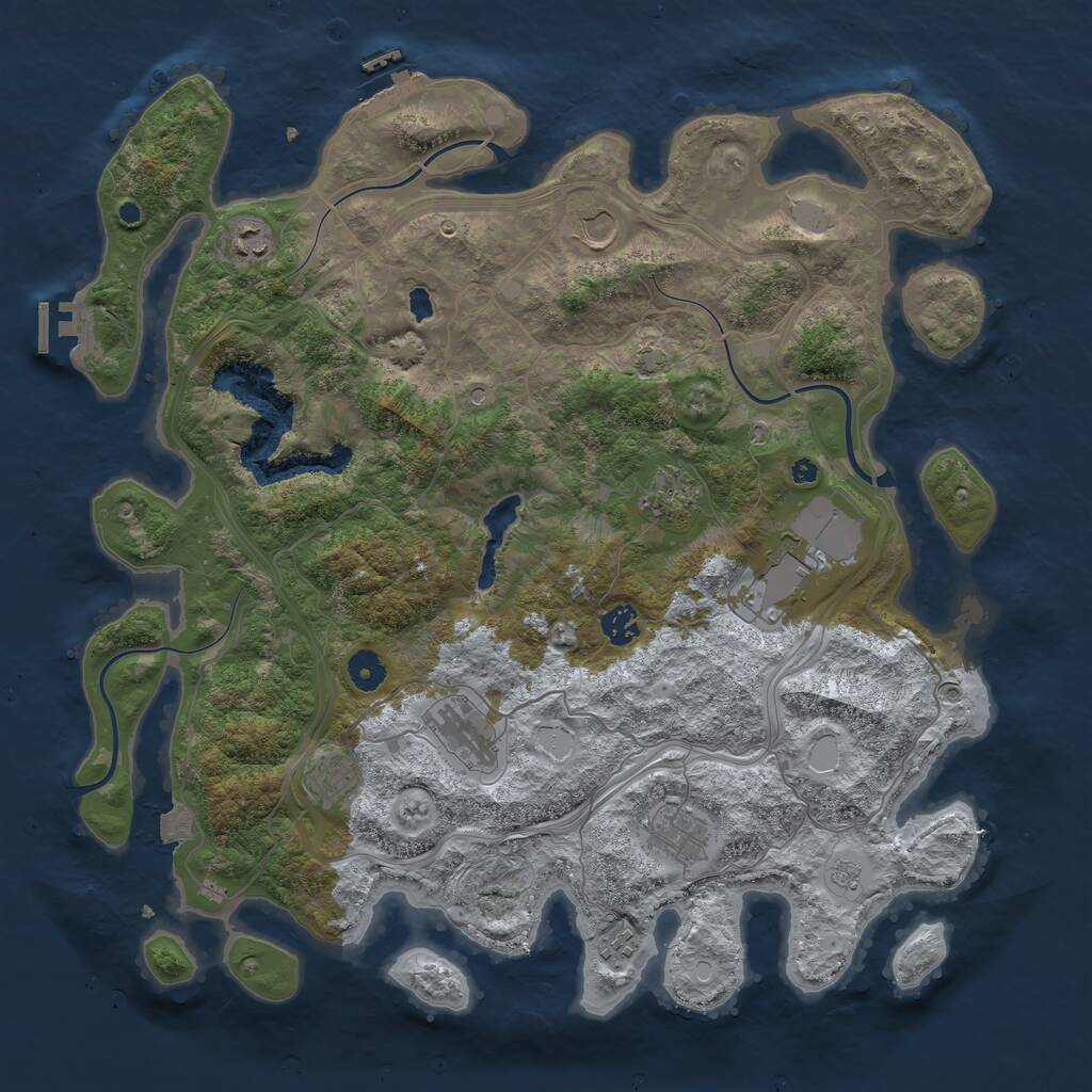 Rust Map: Procedural Map, Size: 4250, Seed: 84471783, 15 Monuments