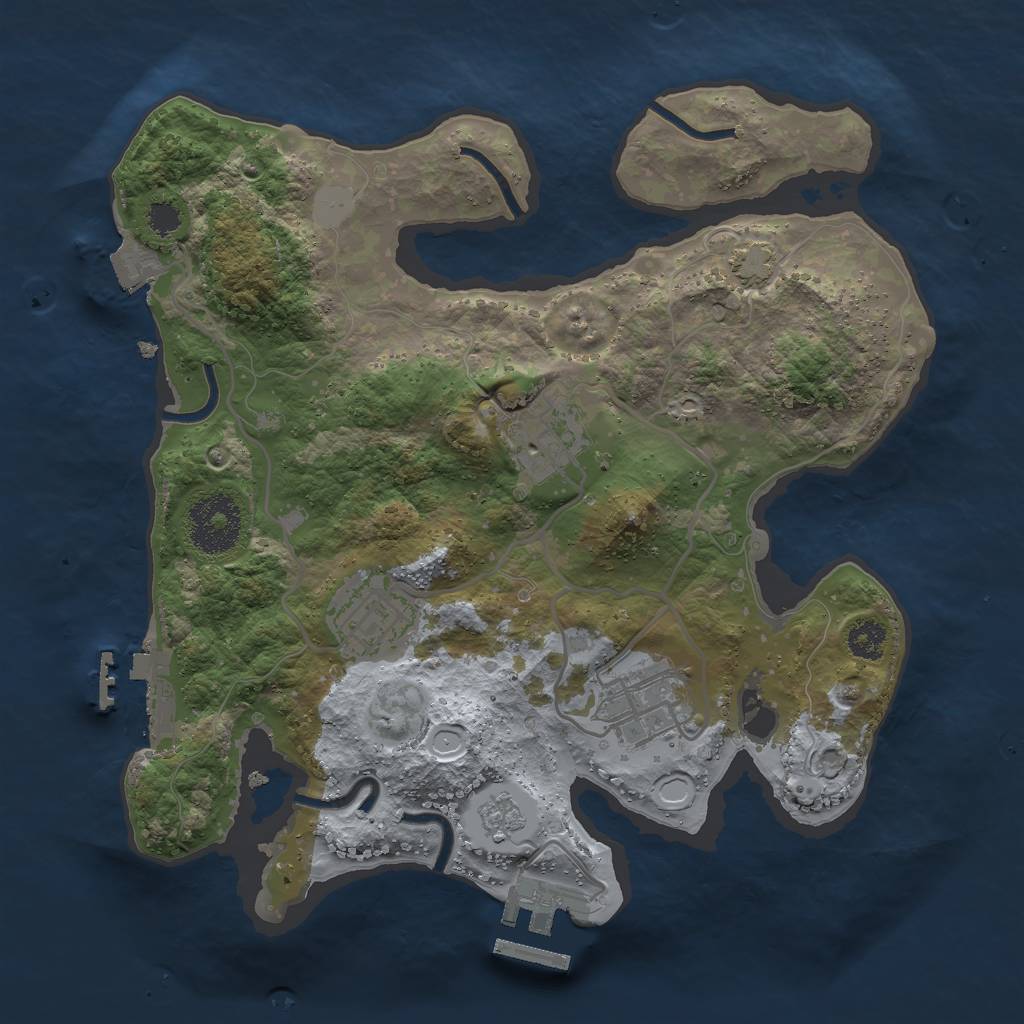 Rust Map: Procedural Map, Size: 2700, Seed: 50, 10 Monuments