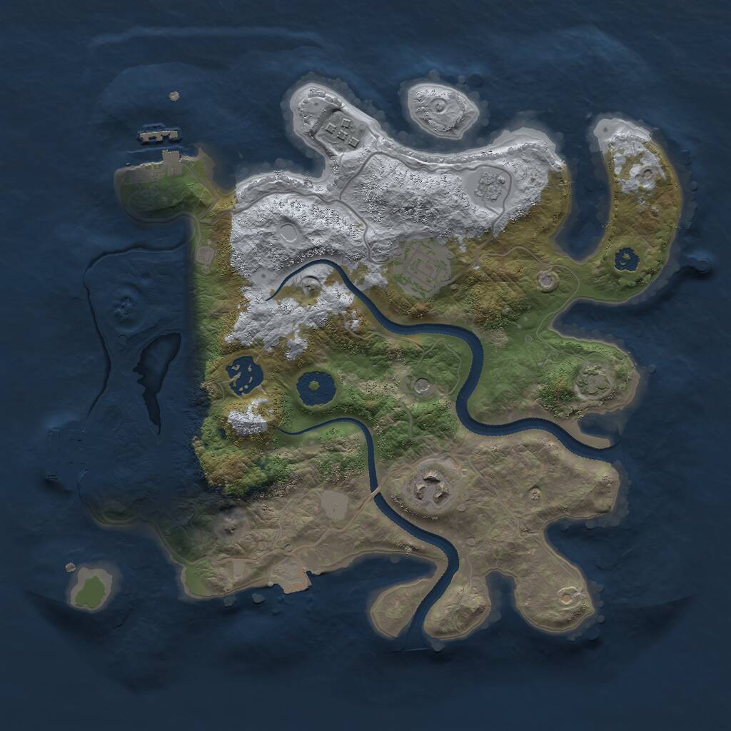 Rust Map: Procedural Map, Size: 3000, Seed: 101917286, 10 Monuments