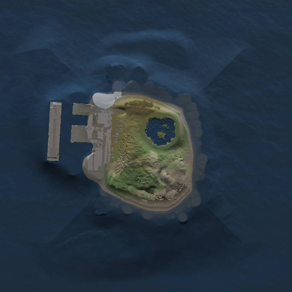 Rust Map: Procedural Map, Size: 1000, Seed: 1859109446, 2 Monuments