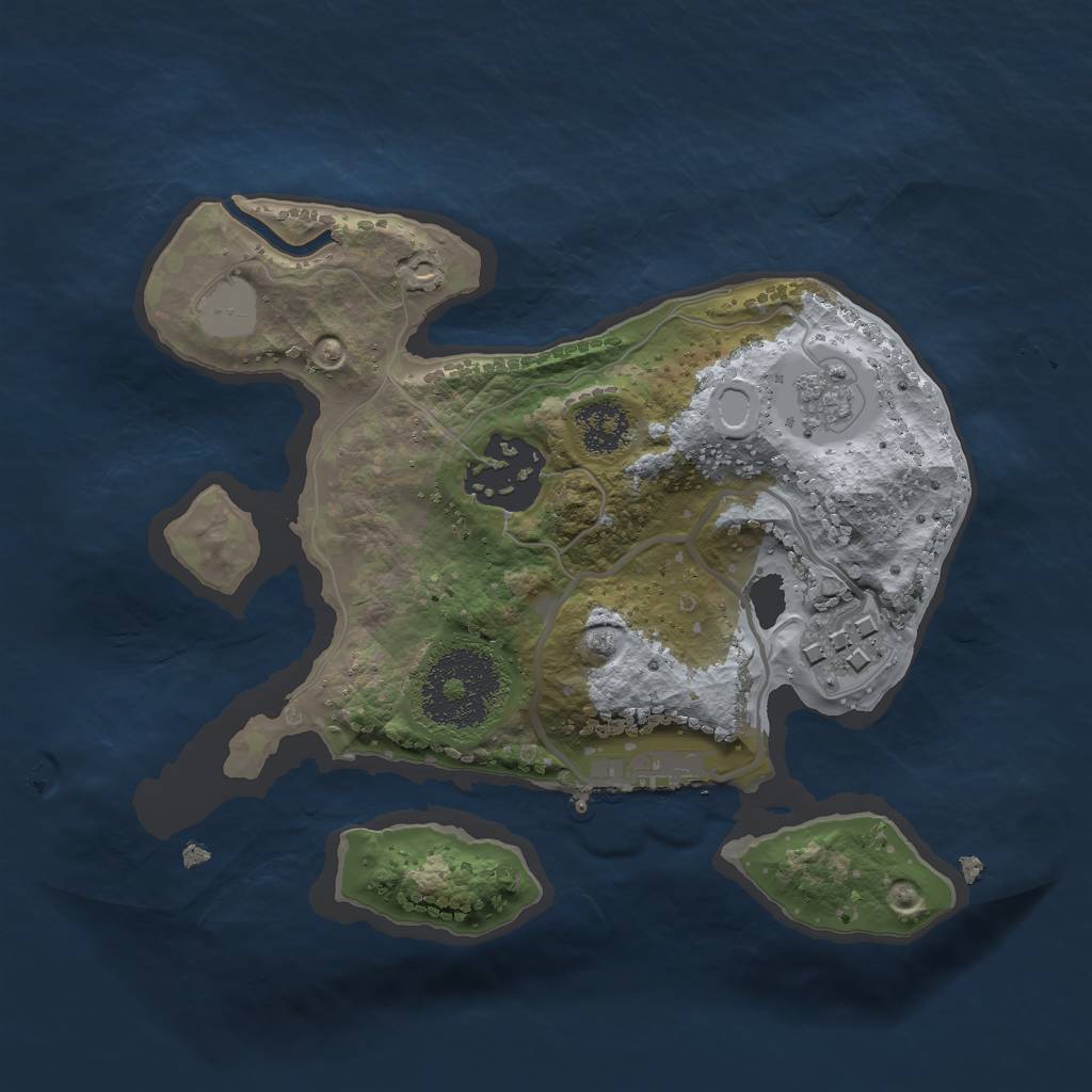 Rust Map: Procedural Map, Size: 2100, Seed: 84211, 9 Monuments
