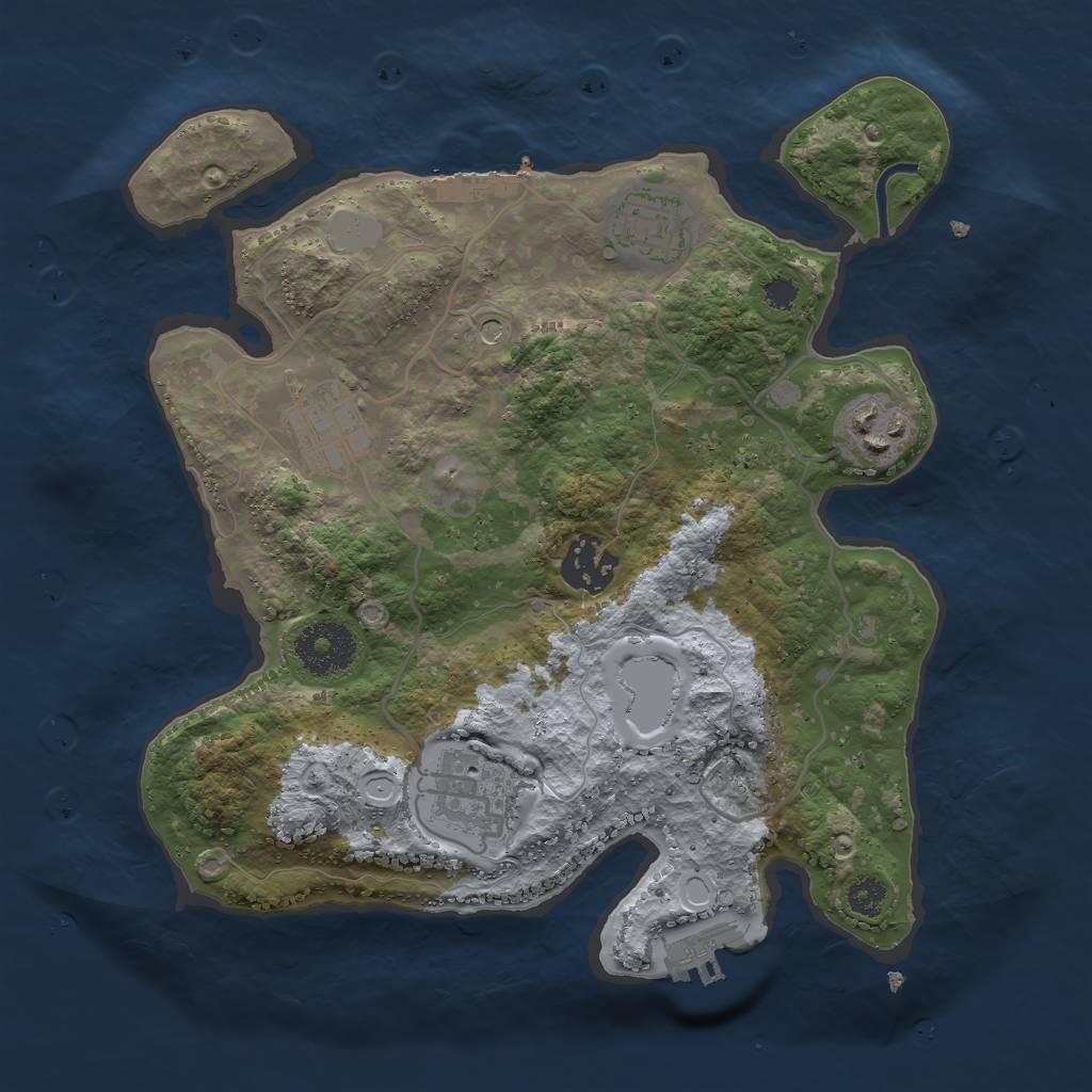 Rust Map: Procedural Map, Size: 2900, Seed: 8500, 13 Monuments