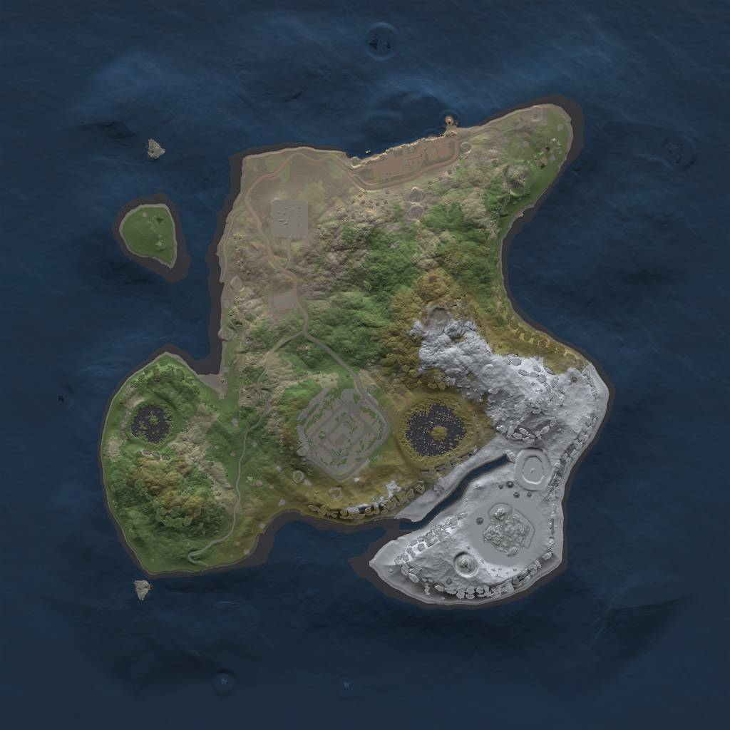 Rust Map: Procedural Map, Size: 2000, Seed: 8952852, 8 Monuments