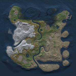 Thumbnail Rust Map: Procedural Map, Size: 3500, Seed: 596547789, 13 Monuments