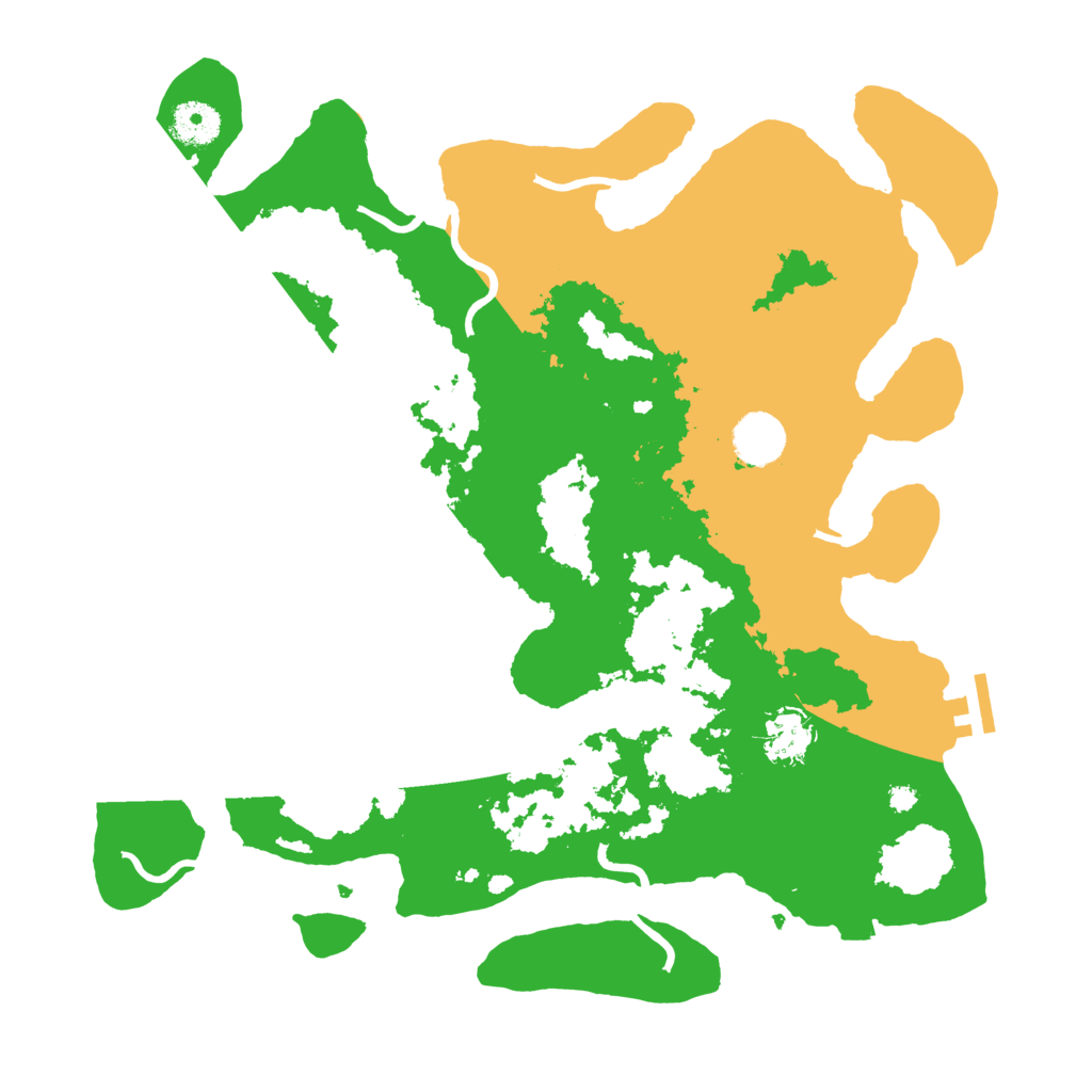 Biome Rust Map: Procedural Map, Size: 3700, Seed: 21009