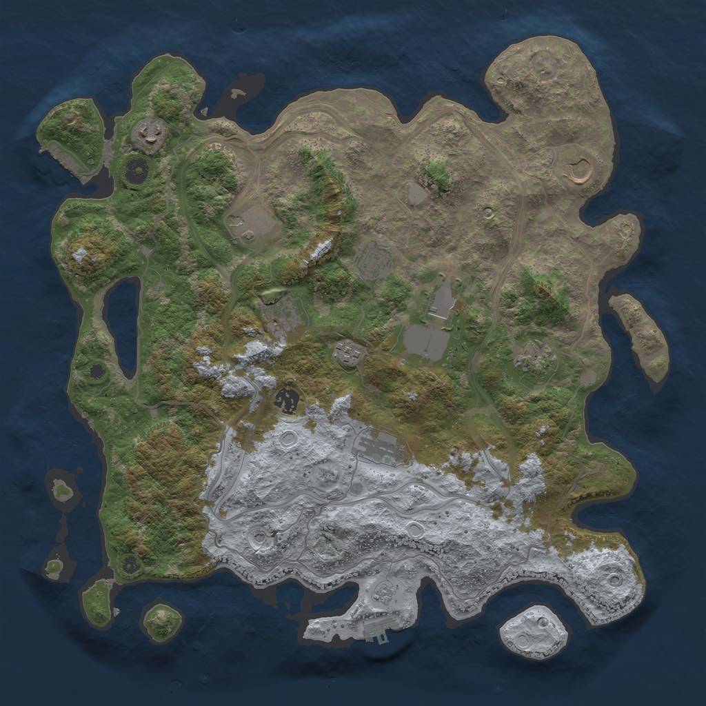Rust Map: Procedural Map, Size: 4250, Seed: 9765432, 19 Monuments