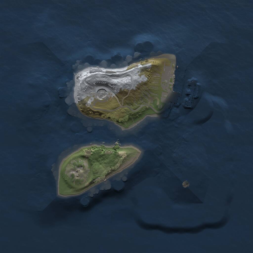 Rust Map: Procedural Map, Size: 1500, Seed: 411932673, 3 Monuments