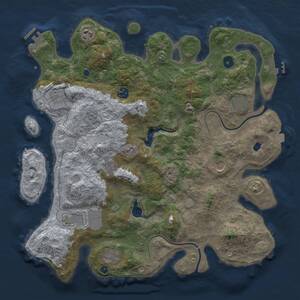 Thumbnail Rust Map: Procedural Map, Size: 4000, Seed: 270, 15 Monuments