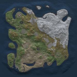 Thumbnail Rust Map: Procedural Map, Size: 3500, Seed: 586976289, 19 Monuments